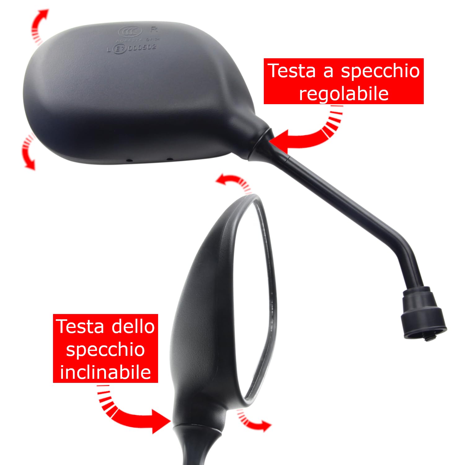 Specchietti Retrovisori Area1 Per Scooter - Set Destro/Sinistro