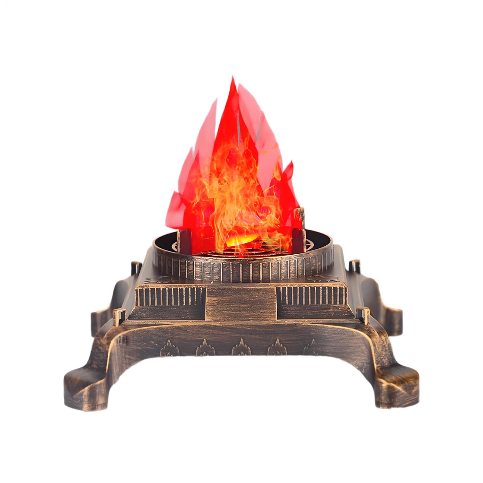 Faux feu de camp avec feu réaliste et décorations électriques de fête pour extérieur - 8