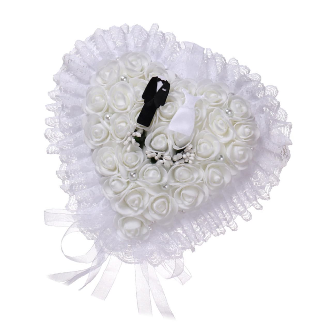 ifundom 3 Piezas Almohada De Anillo Vintage Anillo De La Vendimia Portador Del Anillo De Encaje Anillos Antiguos Almohadas Antiguas Almohada Blanca Cojín Del Asiento Estilo Europeo Novia
