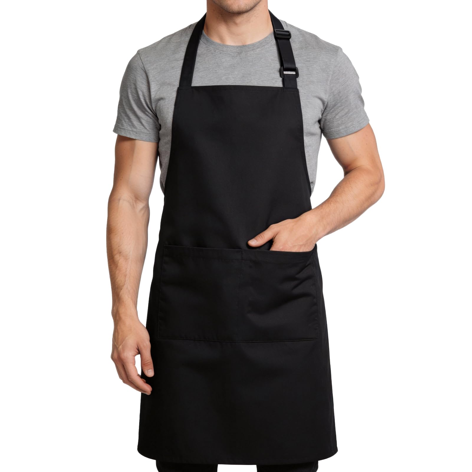 Cardkiss Large Chef Apron for Men and Women, Cooking Kitchen Aprons with 2 Large Pockets Water Oil Resistant