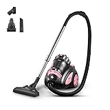 Swan x Lynsey Pet Cylinder Vacuum Cleaner, Multi-Cyclonic, 2L Dust Tank, HEPA Filter, Turbo Pet Tool, 6m Cord, Pink, SC15817QOC
