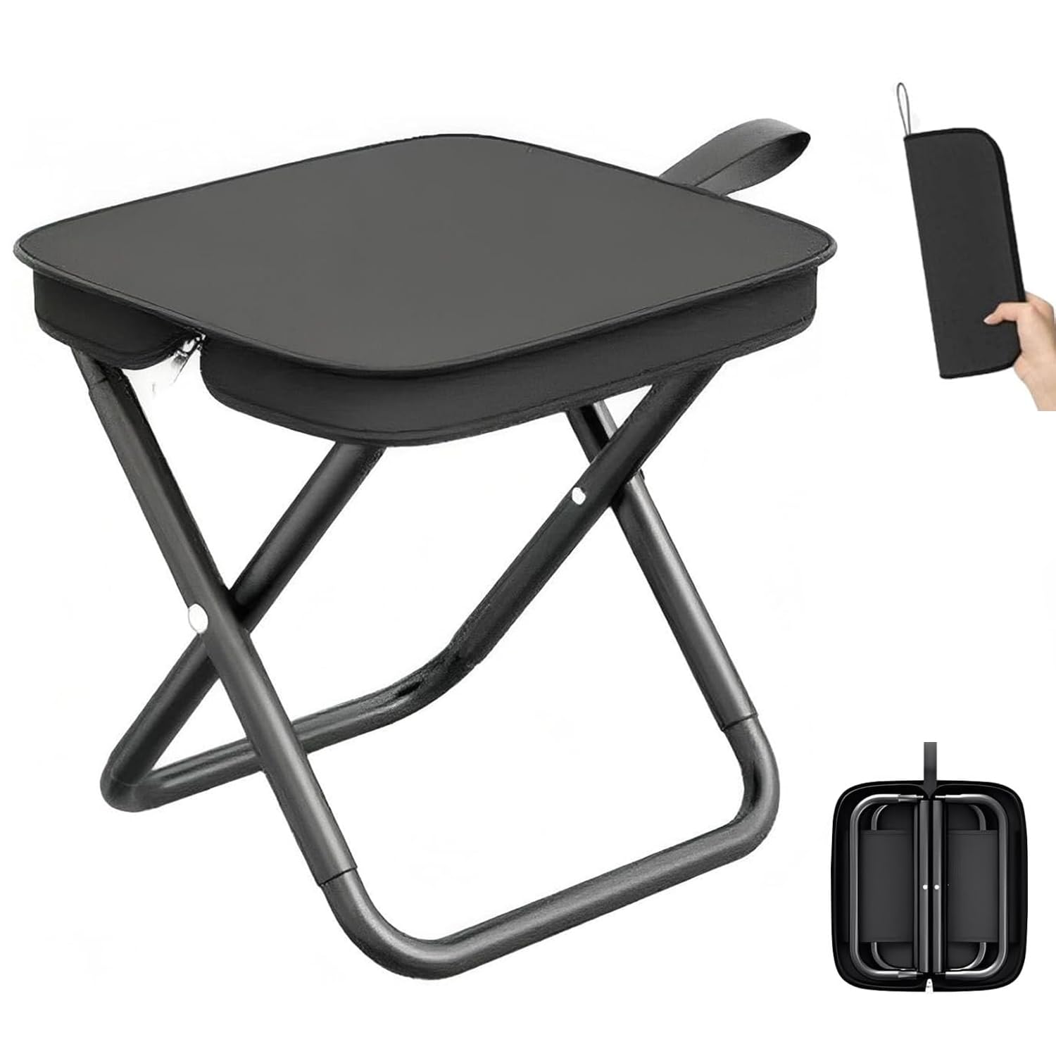 Cici & Sisi Portable Foldable Backpack Stool for Camping, 2026 New Camping Stool, Portable Folding Stool, Portable Foldable Stool for Adults Outdoor Fishing Hiking Camping Picnic Gardening