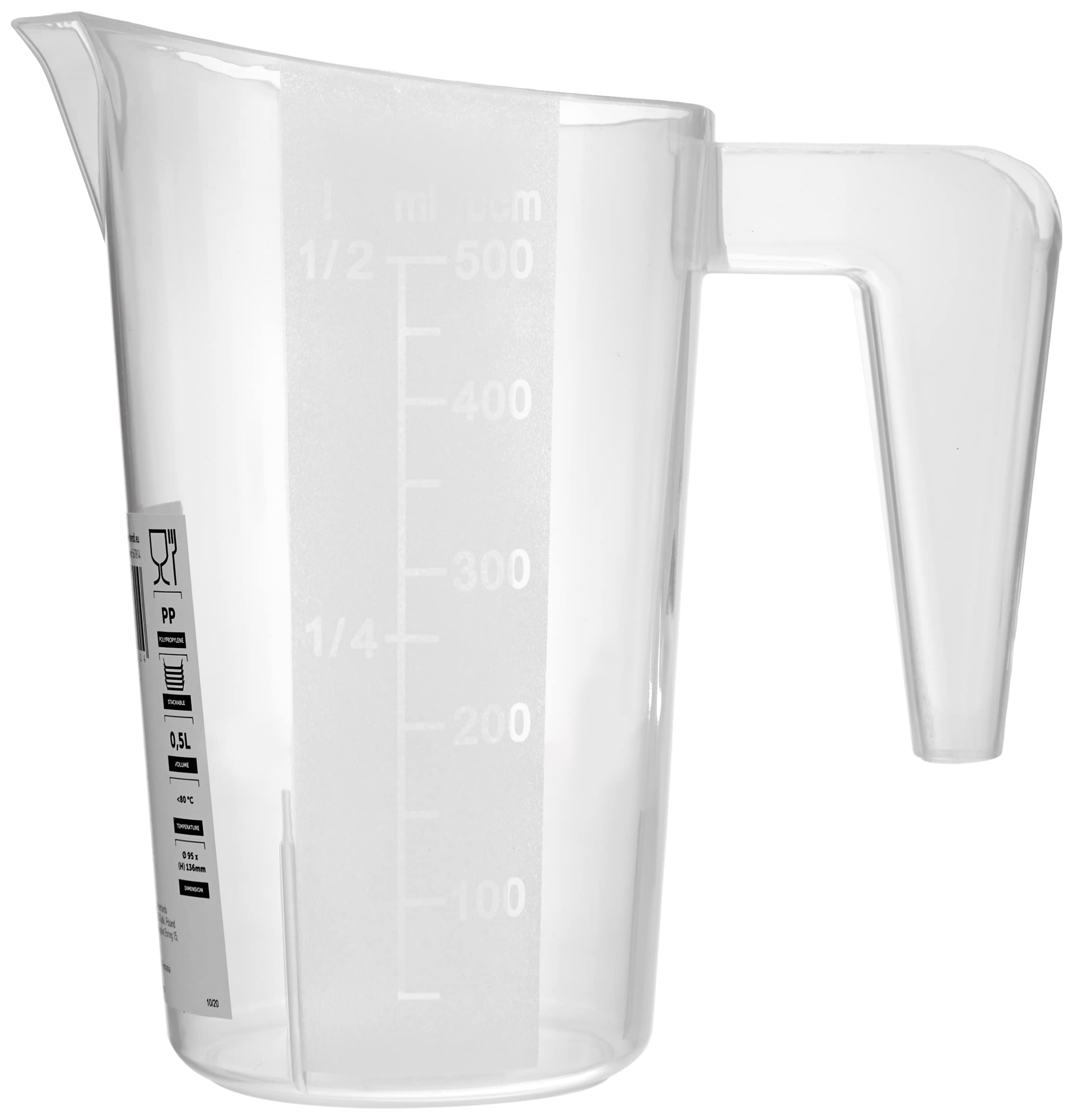 HENDI Miarka z polipropylenu piętrowalna 0,5l