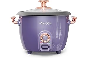 Compact Travel Rice Cooker with Food Steamer (4 Cups Uncooked/8 Cups Cooked)