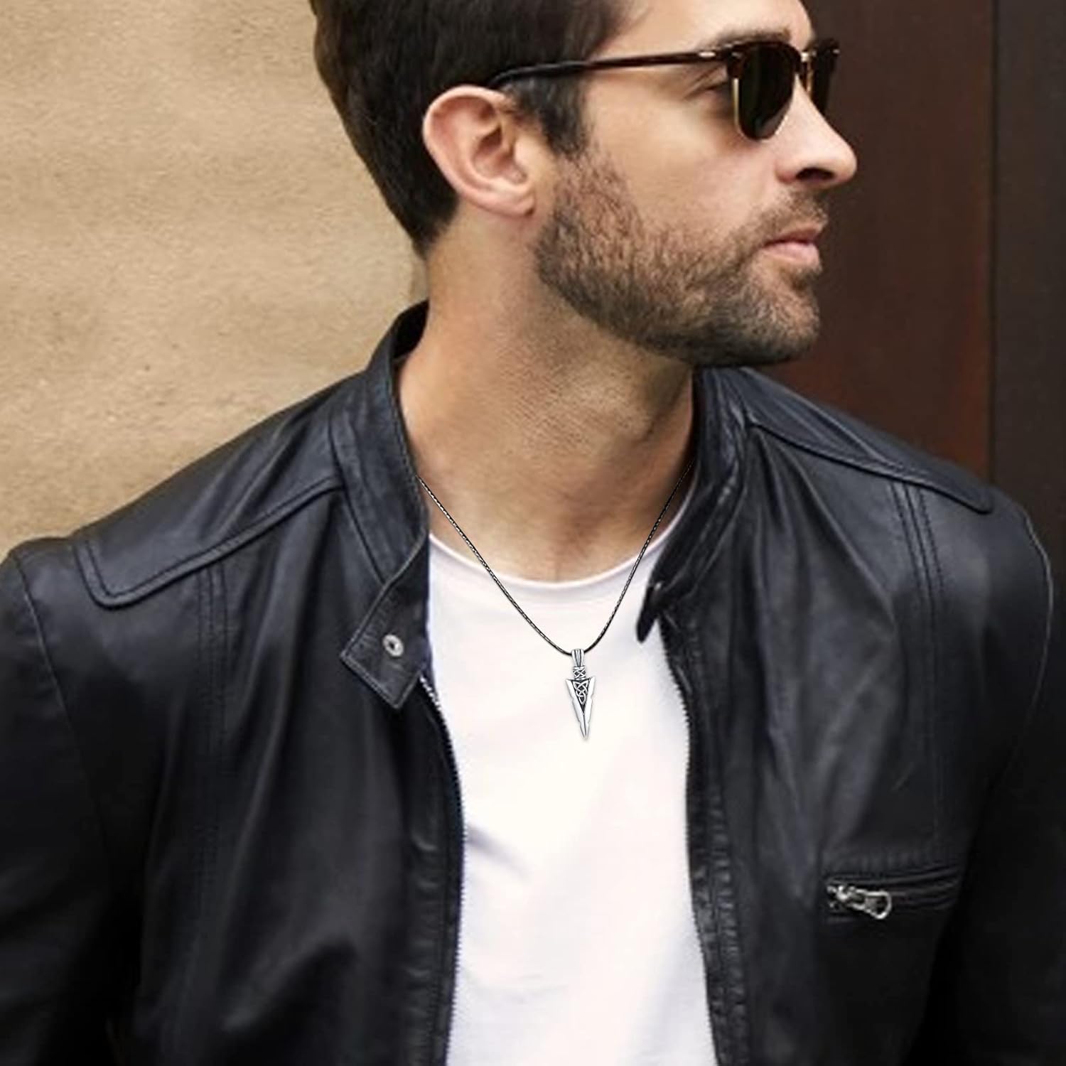 MEDWISE Arrowhead Necklace for Men 925 Sterling Silver Arrow Necklace Celtic Necklace for Men Arrow Necklace Celtic Jewelry for Women Viking Gifts for Men Women Christmas Gifts - Image 4