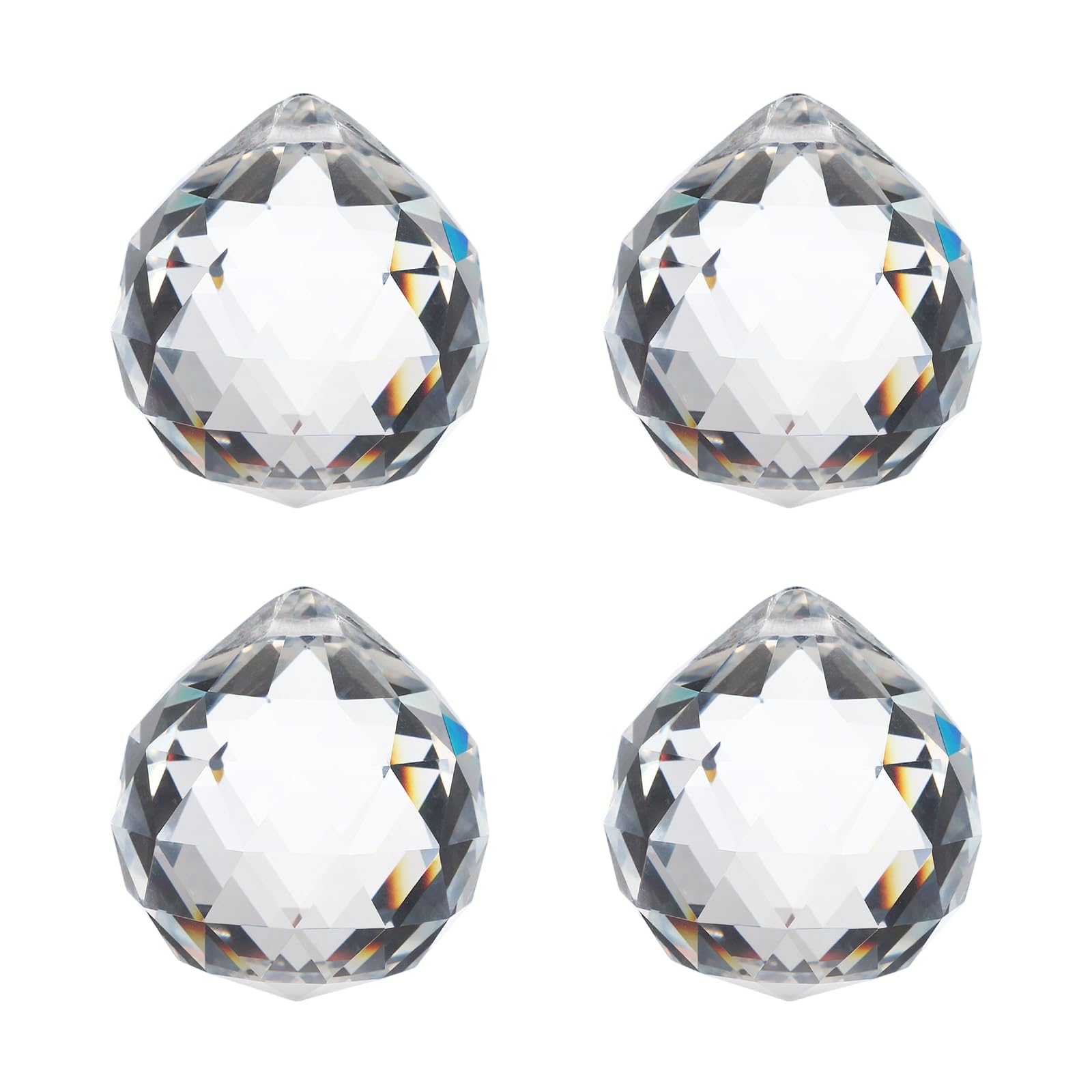 YELARXI Crystal Ball Prisms, Sun Catcher Hanging Prism Sun Catcher Pendant 56mm / 2.2Inch & 4 Pack & Clear-Fitting for (Outdoor/Indoor/Windows/DIY Decor/Feng Shui/Chandelier)