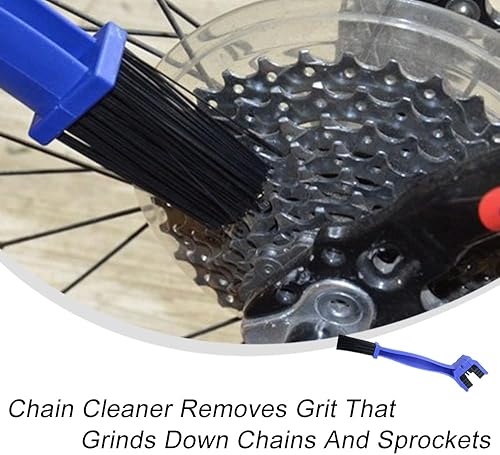Miniatura 5 de YIOLIBJF Cepillo limpiador de cadenas de motocicleta, limpiador de cadenas de bicicleta, herramienta de limpieza de engranajes de bicicleta para