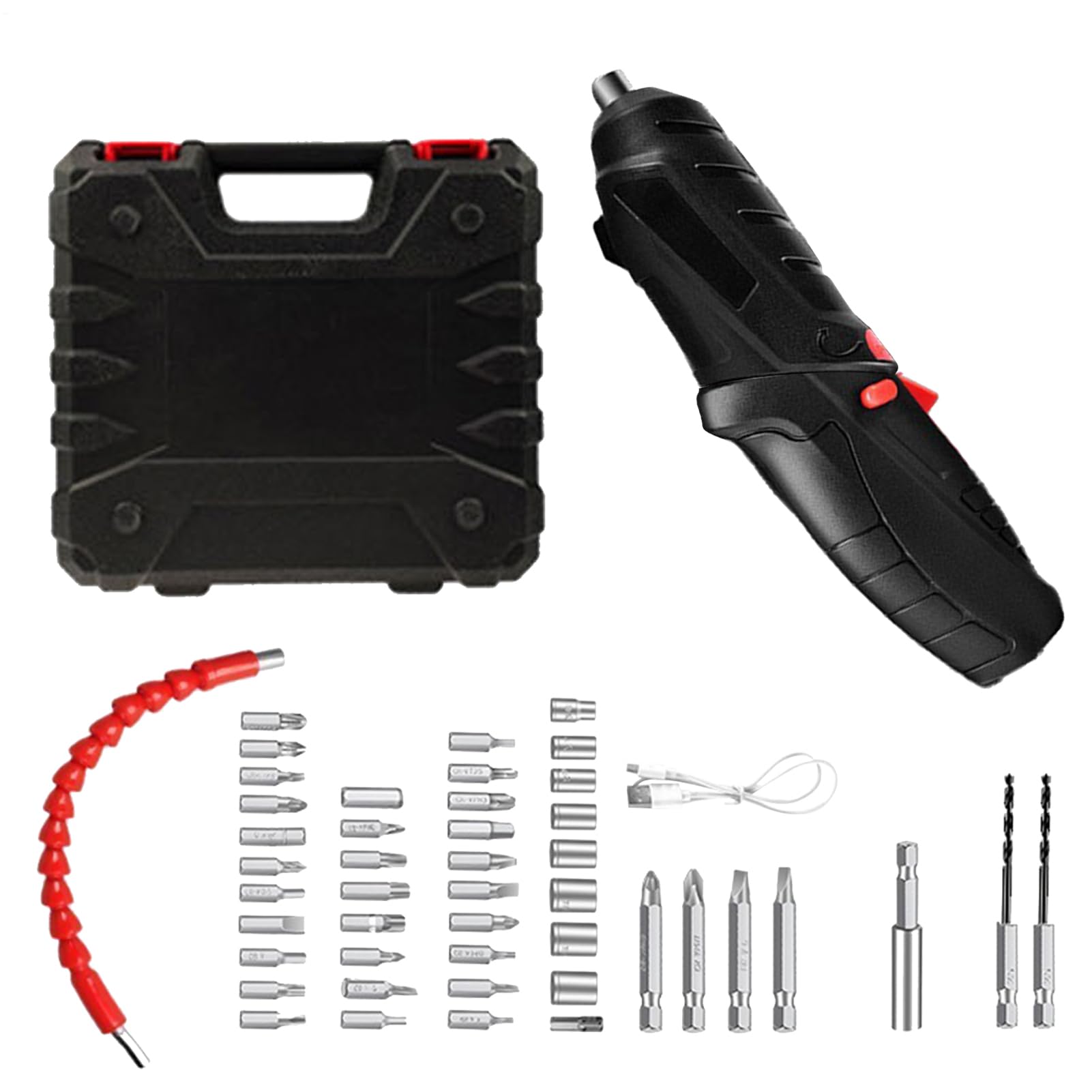 Tournevis electrique sans fil et petit kit rotatif a vis avec lumiere LED