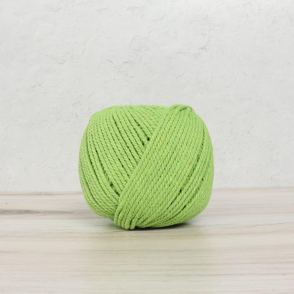 Craft County 100% Natural Macrame Cotton Rope | Assorted Color 10 Pack Grab Bag | 2mm, 3mm, 4mm, & 5mm Diameters | 21 Color Possibilities