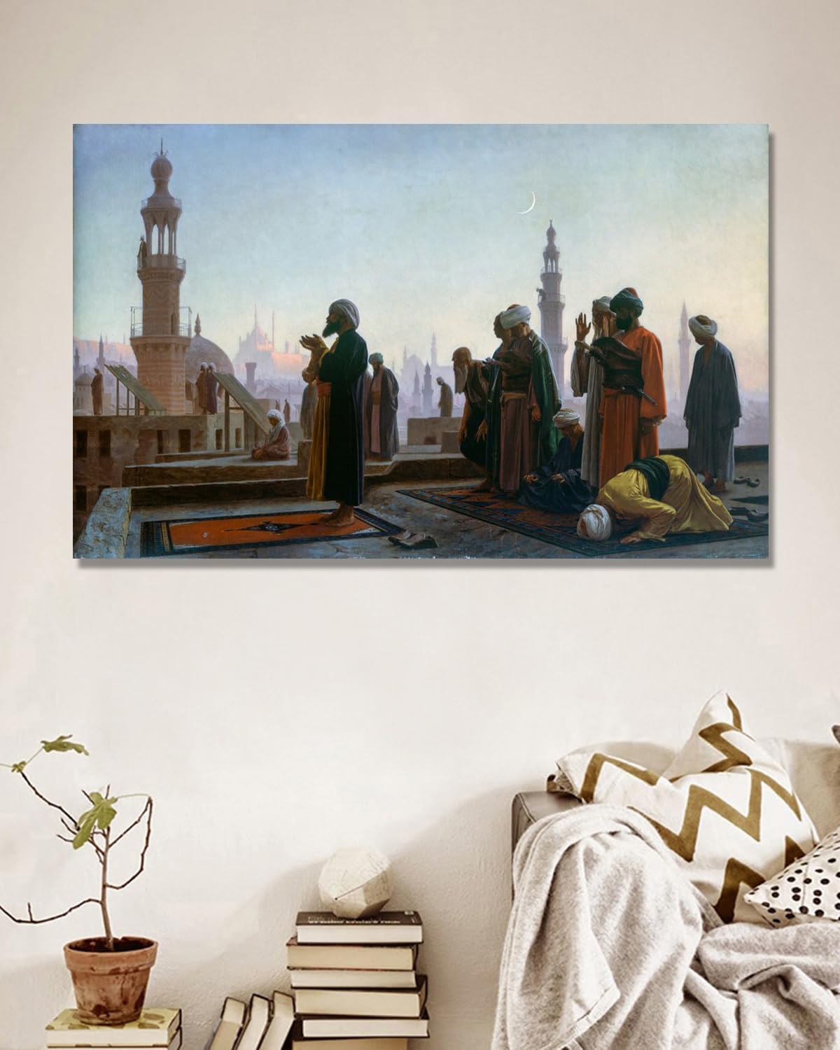 Słynne obrazy olejne, (bez tytułu 29) autorstwa Jean Leon Gerome, reprodukcja druku na płótnie, grafika krajobrazowa do dekoracji salonu. Tylko płótno 30 x 48 cm