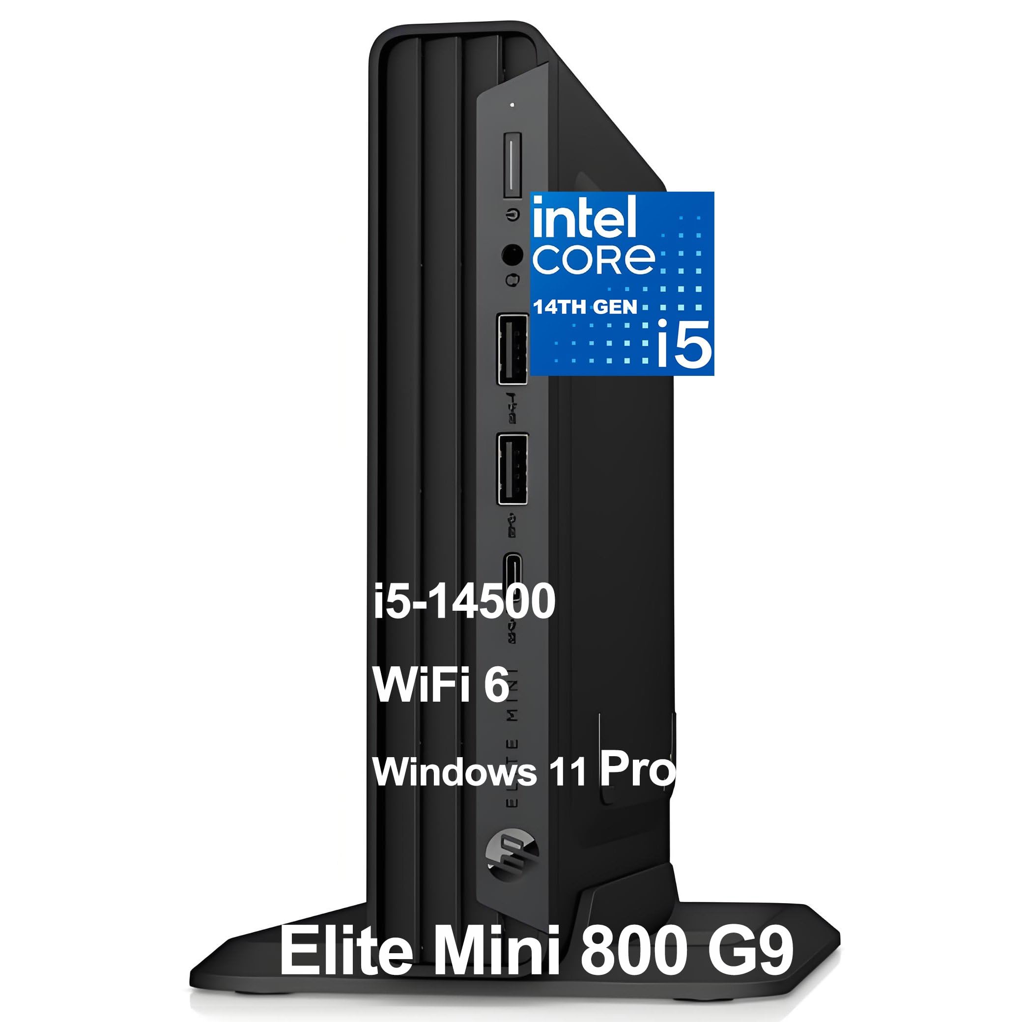 HP Elite Mini 800 G9 Business MFF Desktop Computer, 14th Gen Intel 14-Core i5-14500 (Beat i7-14700T), 32GB DDR5 RAM, 1TB PCIe SSD, WiFi 6, 2 DisplayPorts + HDMI + Type-C, Windows 11 Pro, Tichang