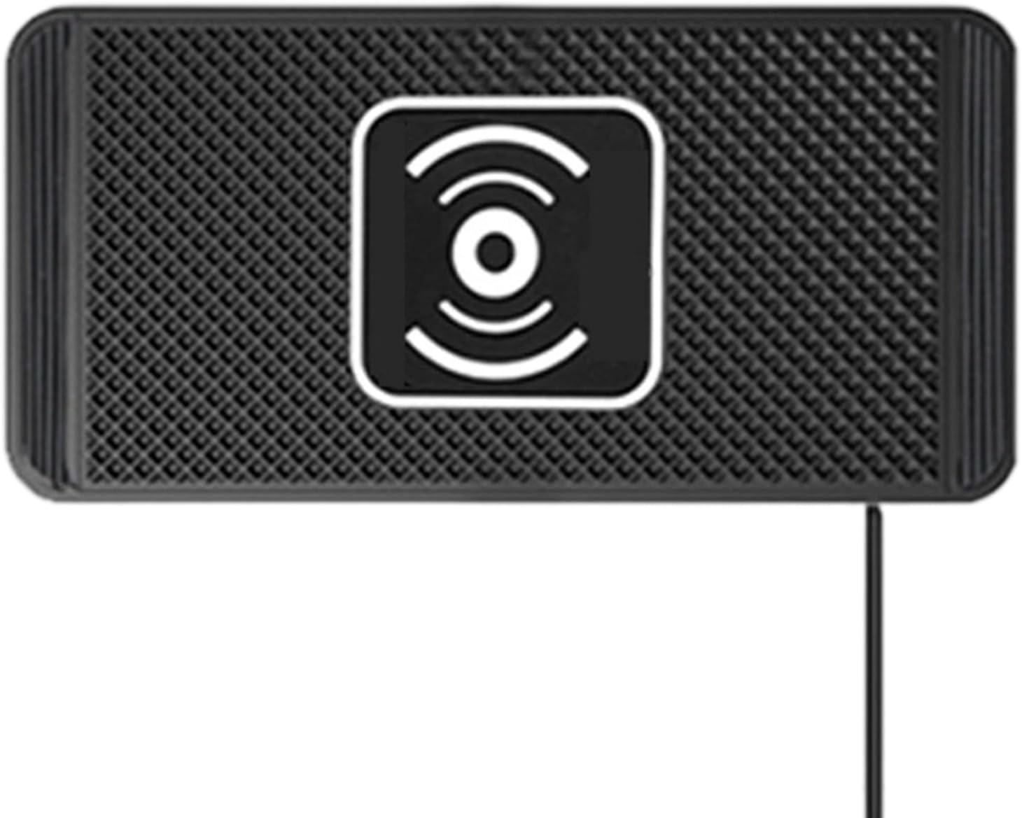 Caricabatterie wireless per auto, in silicone, nero, 15,8 x 78,5 x 0,8 cm, cavo da 100 cm, ricarica automatica per auto, camion, cruscotto, viaggi e uso stradale