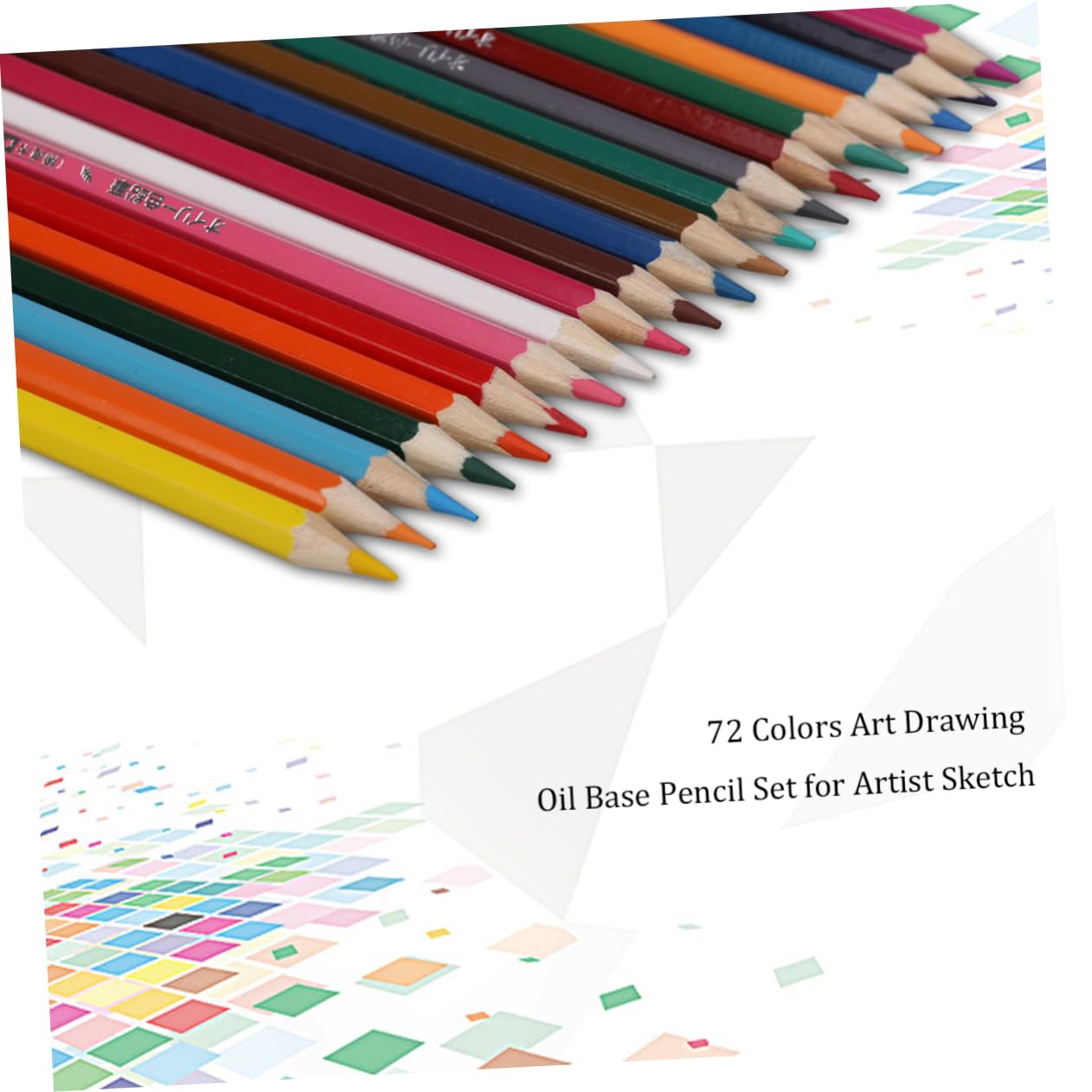 72 Crayons de Couleur en Bois pour Artiste, Dessin et Esquisse