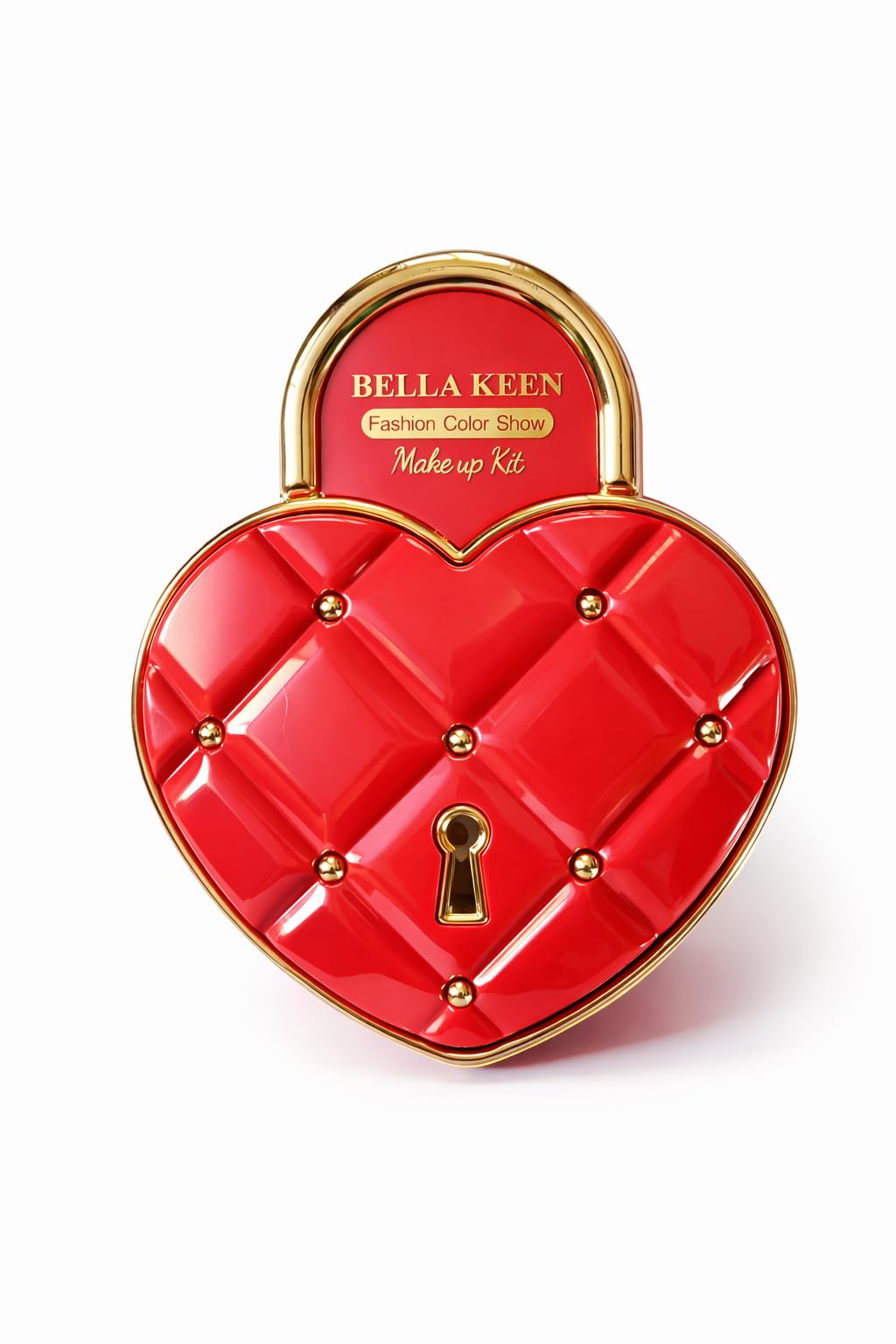 Key Style Fashion Color Show Makeup Kit, Heart-Shaped Lock Design, Multi-Color Eyeshadow Palette with Blush and Powder-image-27