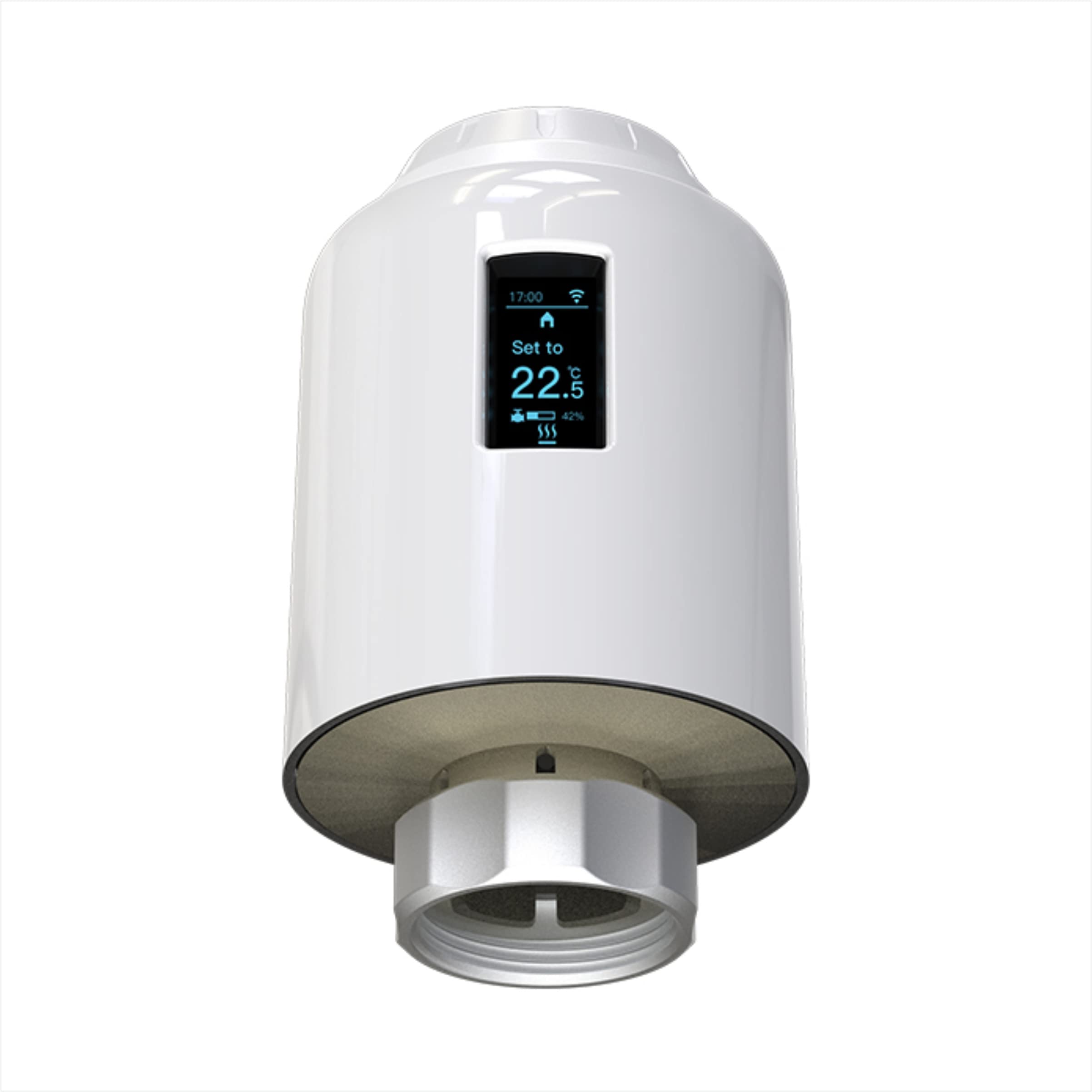 Enerj Smart Radiator Thermostat - WiFi Smart Radiator Valve For Digital Multi-Room Control - Easy Installation - Save Heating Costs - Works With Alexa, And Google Assistant