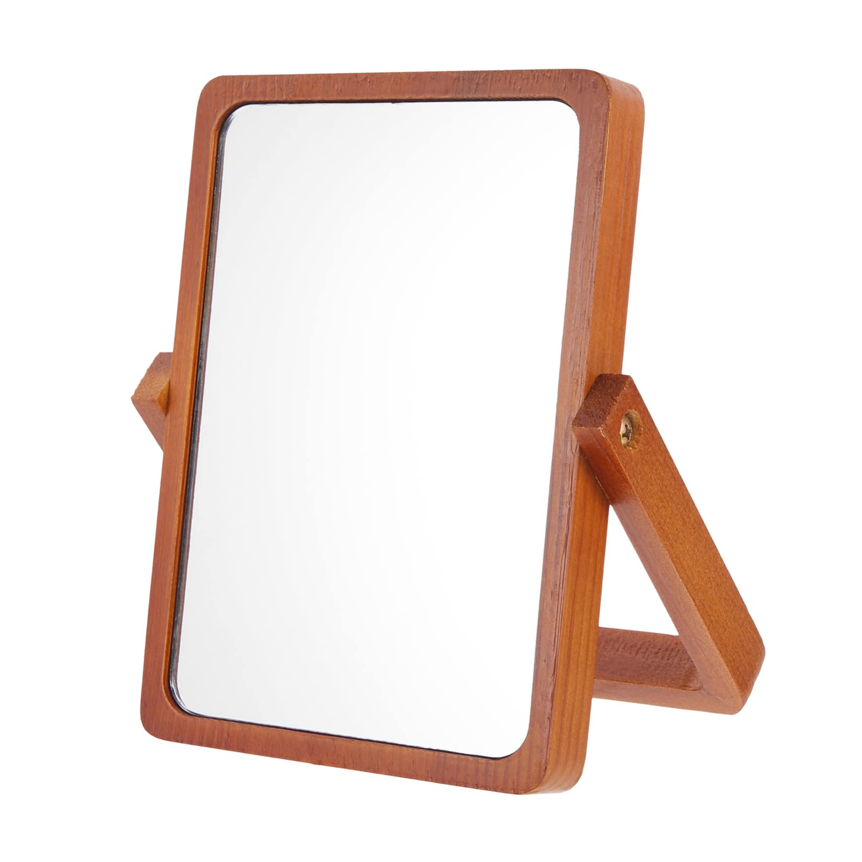 SHERCHPRY Specchio Da Tavolo Pieghevole in Legno Per Trucco Specchio Cosmetico Superficie Ad Alta Definizione Design Elegante Per Uso Domestico