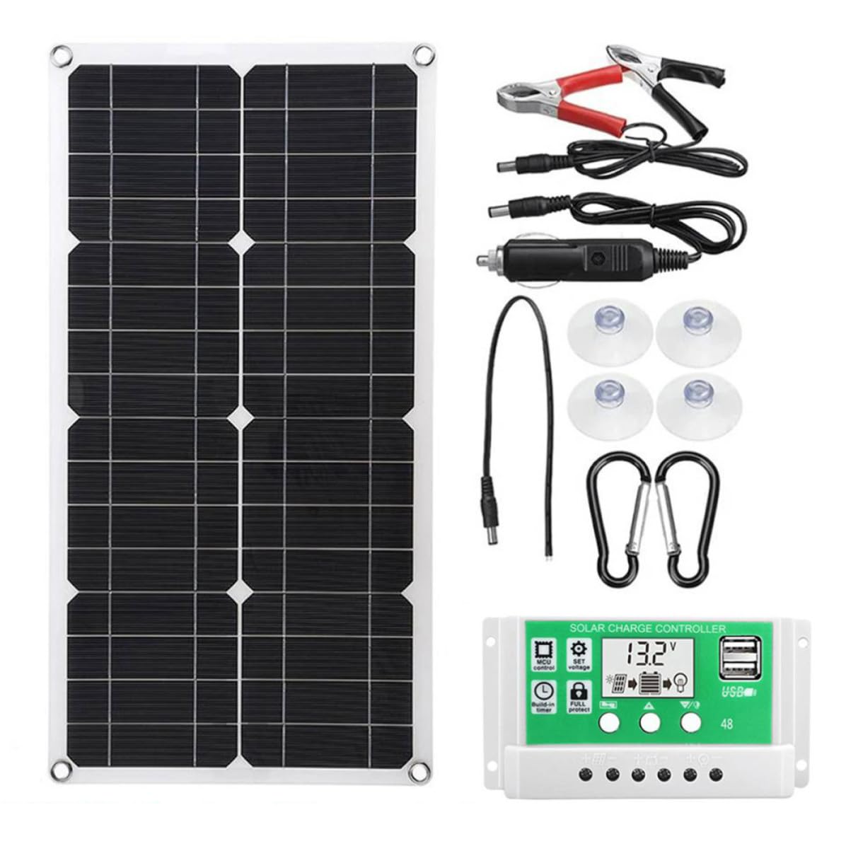 Pannello Solare 25w 18v Controller per Viaggi e Bici