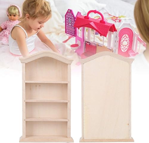 Miniatura 7 de Estantes para libros de casa de muñecas a escala 112, muebles en miniatura, estantería para casa de muñecas, vitrina en miniatura, accesorios para