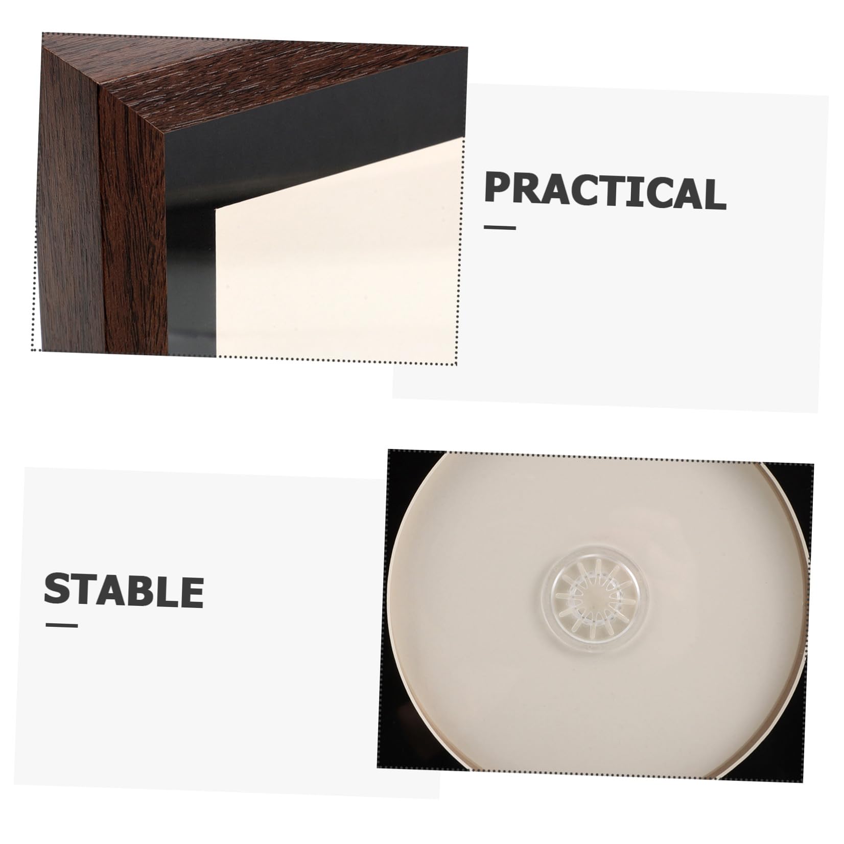 SHINEOFI Cornice per Esposizione Album Musicali e CD in Legno Design 3d Cavo, Supporto Stabile e Posizionamento Flessibile, per Angolo Musica o Soggiorno