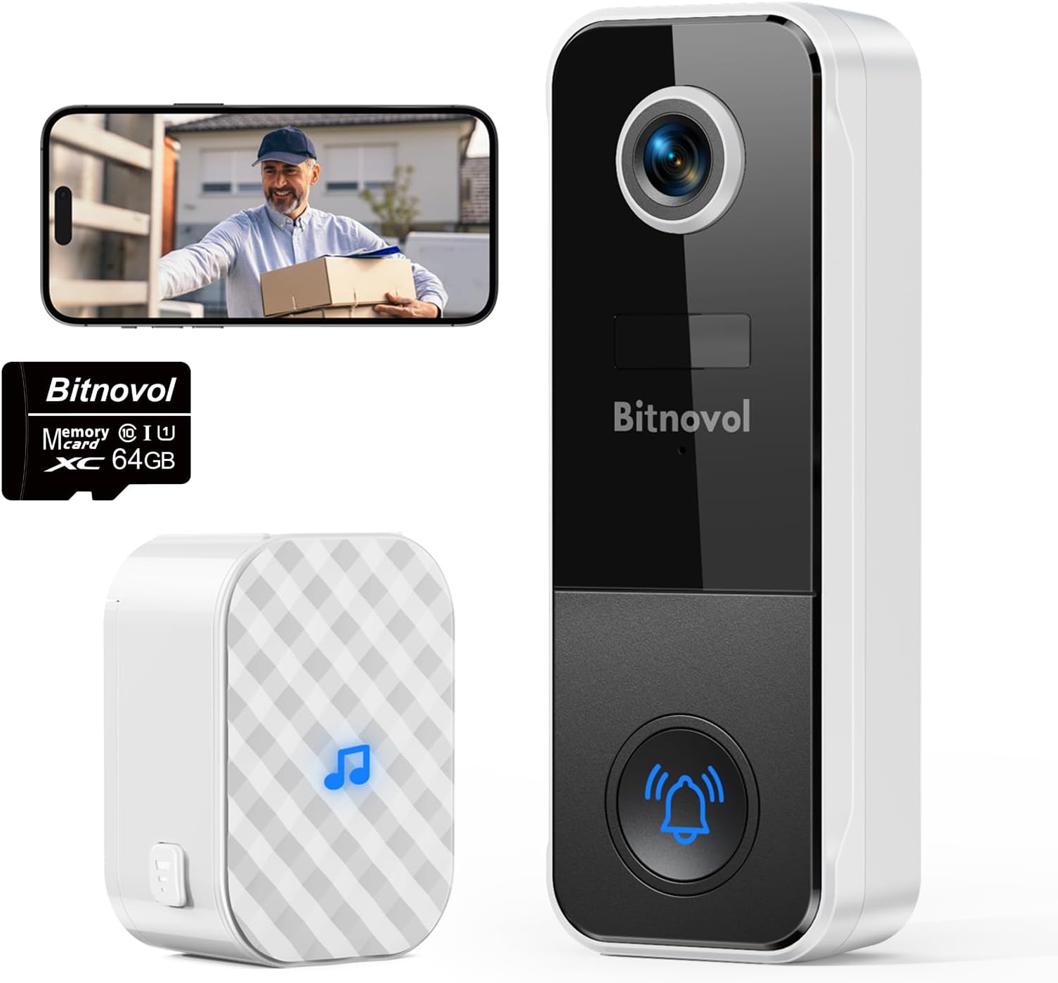 Touch Two Wireless Wireless Intercom System For Home Doorbell