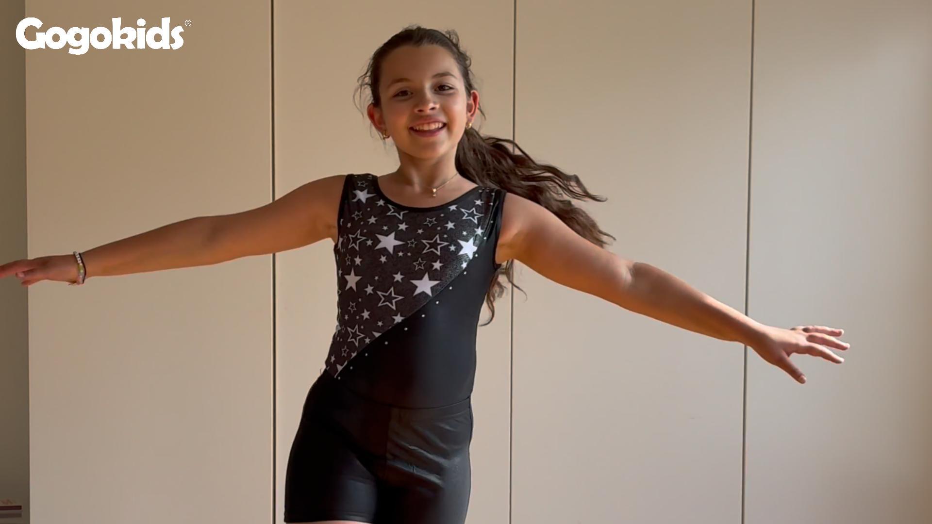 Body Da Ginnastica Per Ragazze Gogokids, Senza Maniche Con Paillettes Sfumate, Fascia Capelli Inclusa, Dai 3 Ai 12 Anni