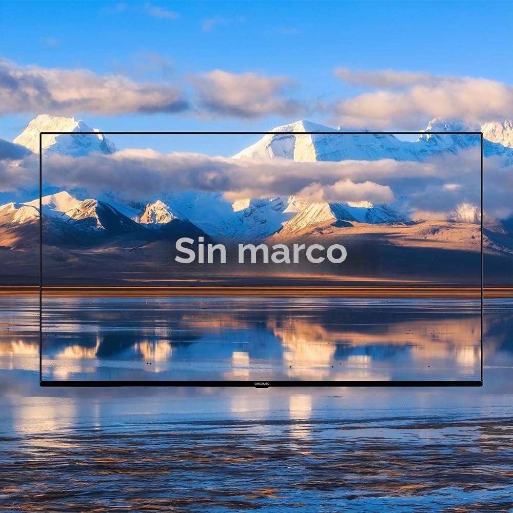 Cecotec Televisor QLED 75" Smart TV V3+ Series VQU30075+S, 4K UHD, Android Tv11, Frameless, Asistente de Voz Google y Chromecast, Dolby Vision & Atmos, HDR10, HBBTV, 2023.