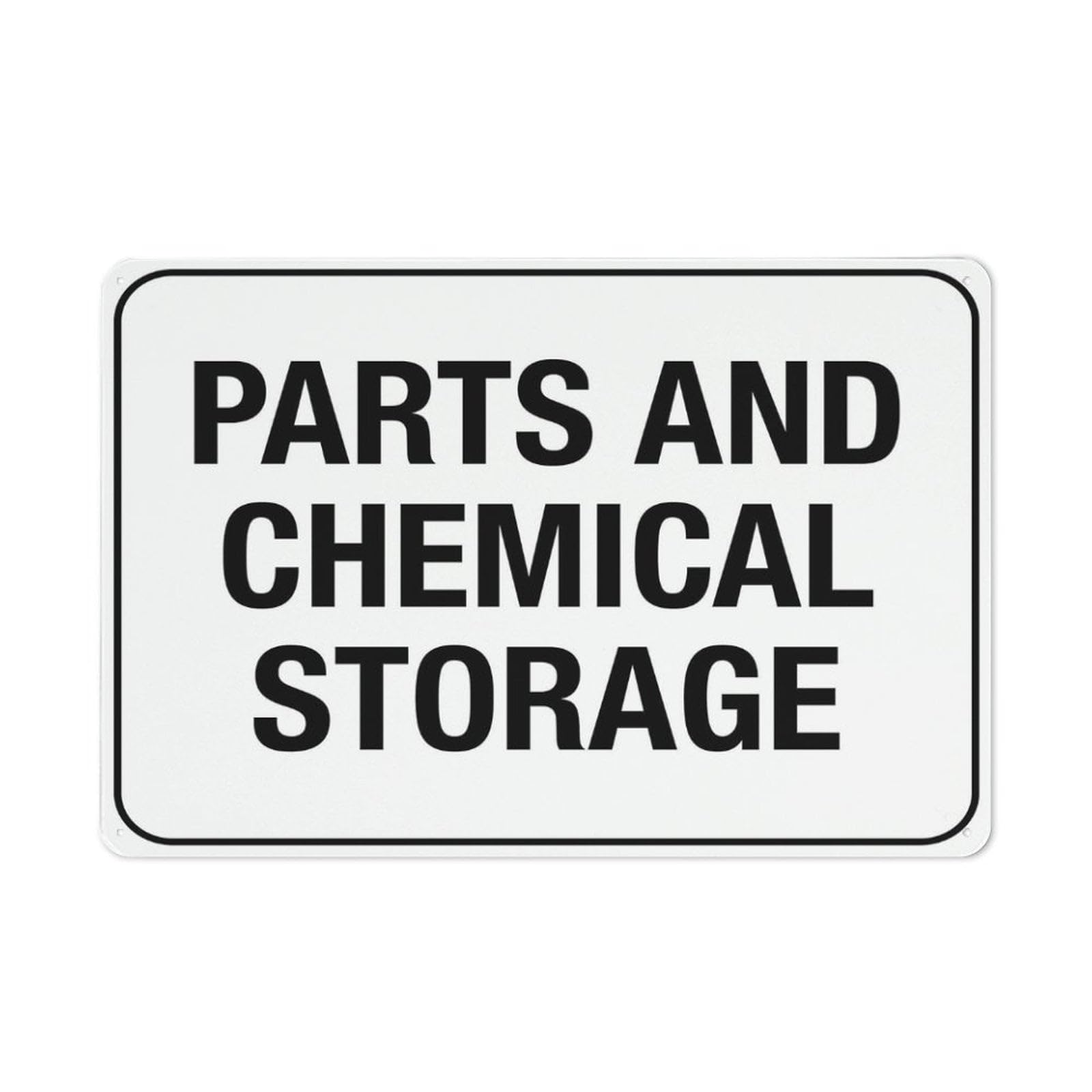 Peiyeety A02 Parts And Chemical Storage Sign 12X16 Inches Tin Sign Great For Garden And Yard Wall Decor