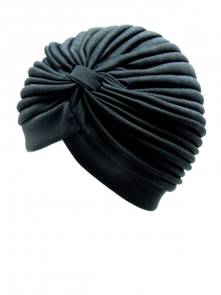 Beautifeye Unisex 1 Black Fashion Turban Funky Headwrap, Ideal For Hair Loss, Chemo Or Fashion Use