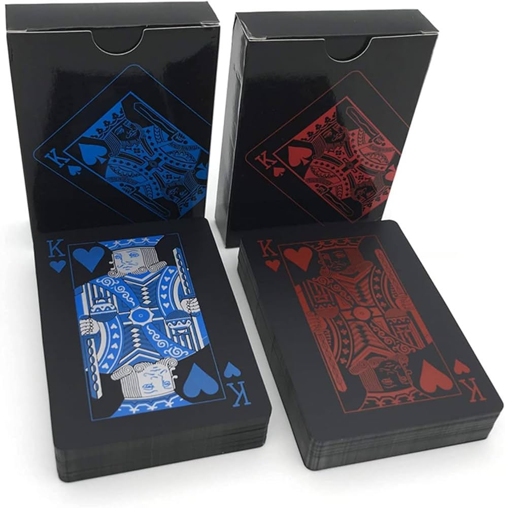 Bluedeal Premium Black Plastic Playing Cards, Set of 2 Decks Bluedeal Premium Black Plastic Playing Cards, Set of 2 Decks