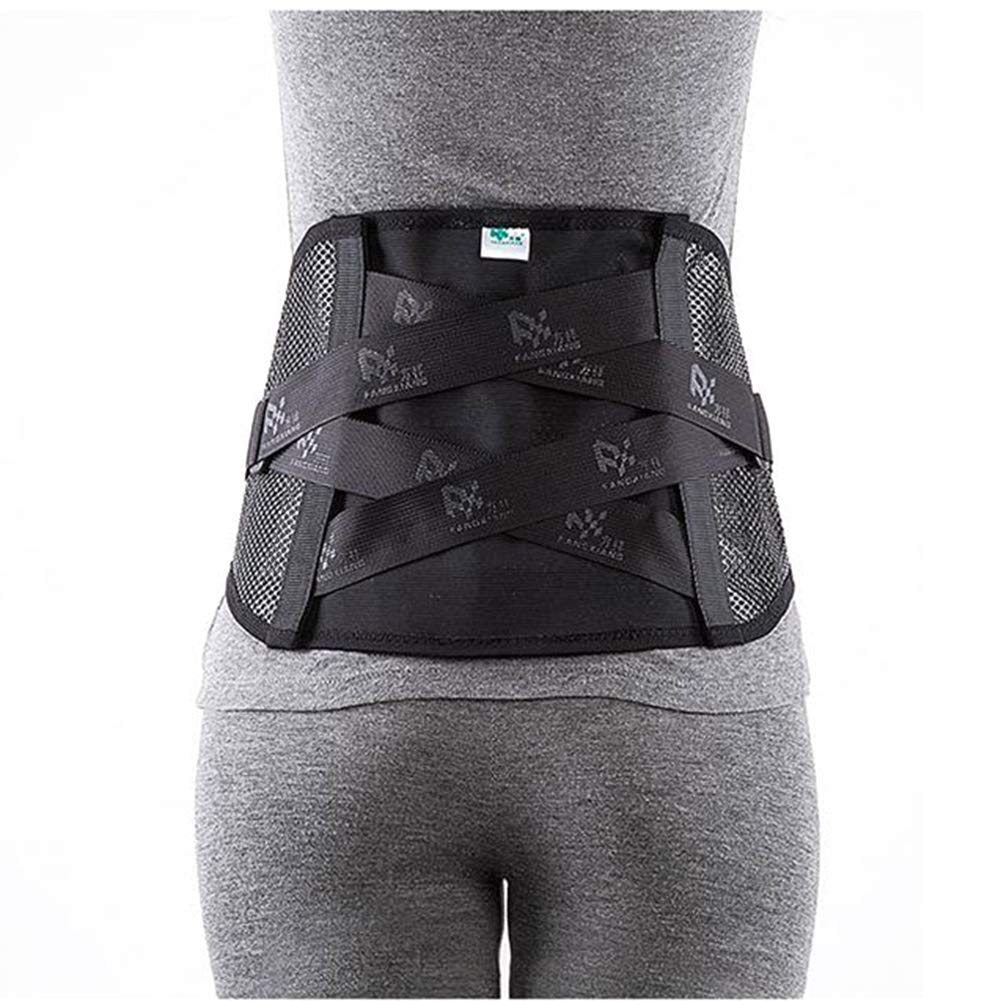 Cinturón de soporte lumbar Brace para la parte inferior de la espalda Alivio del dolor para espasmos en la espalda Ciática Levantamiento de pesas Cintura Gimnasio para hombres y mujeres depo