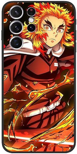 Miniatura 8 de Funda negra de dibujos animados compatible con Samsung Galaxy S22 Ultra Demon con Slayer Agatsuma Zenitsu Poster Slim a prueba de golpes TPU