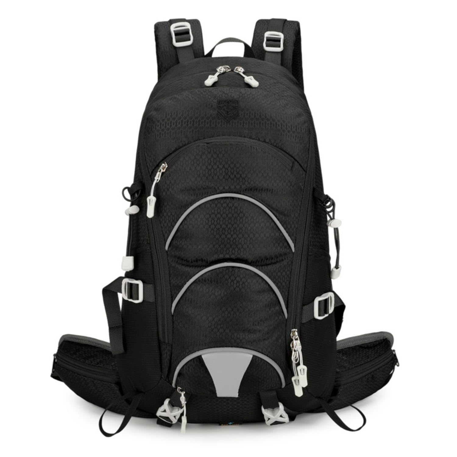 Lightweight Hiking Backpack Breathable Camping Backpack Padded Daypack Adjustable Straps, Black-image-38