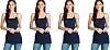 4 Pack Active Basic Womens Basic Tank Top Navy 4 Pack