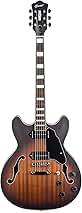 GROTE Electric Guitar Semi-Hollow Body Guitar matte finished P90 Pickups (Vintage Sunburst)