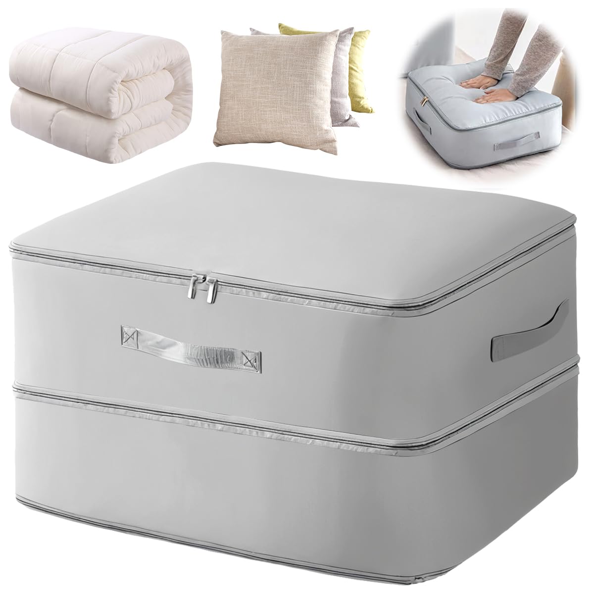 2 Pièces Organisateur De Grande Capacité Avec Couvercle Boîte De