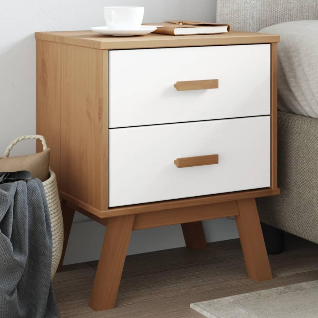 Table de chevet en pin massif pour chambre et salon Olden