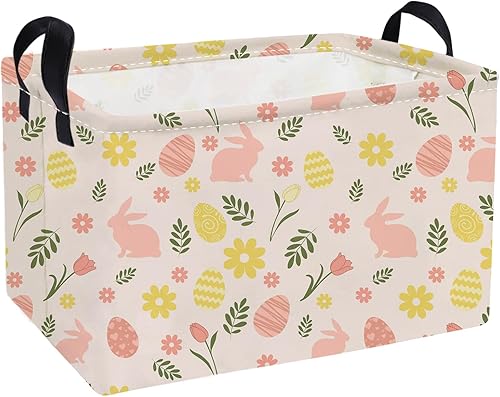 Miniatura 15 de Essme Cestas rectangulares de animales, cesta de almacenamiento rosa con asas para decoración de habitación de niñas, bonito contenedor de Animal