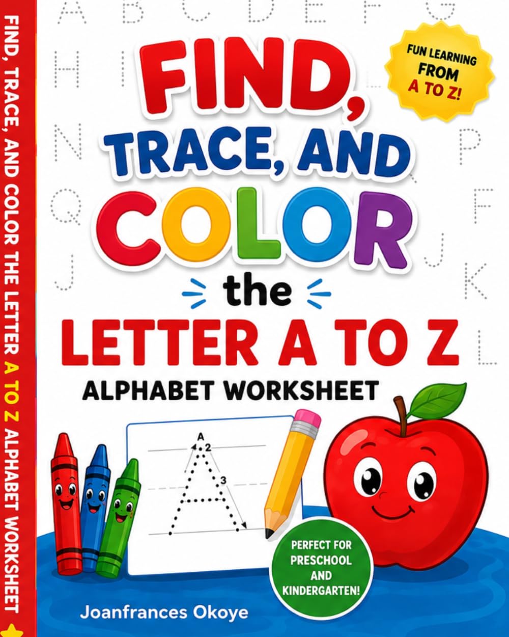 Find, Trace, and color the Letter A to Z Alphabet Worksheet