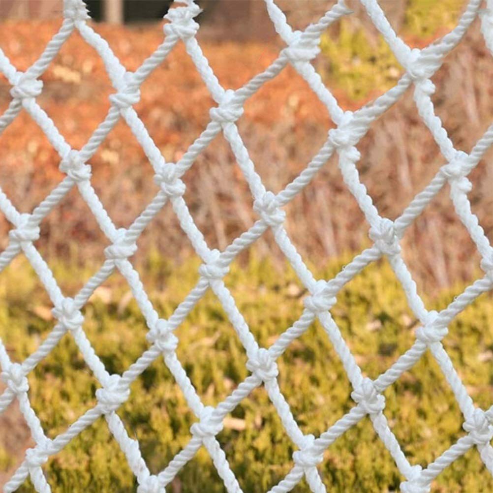 DENGJU Child Safety Stairs Net White Garden Plant Climbing Netting, Fence Net Kids Balcony Railling Anti-Fall Net, Decorative Net, Outdoor Building Isolation Nets (Size : 1X2M(3X7FT))