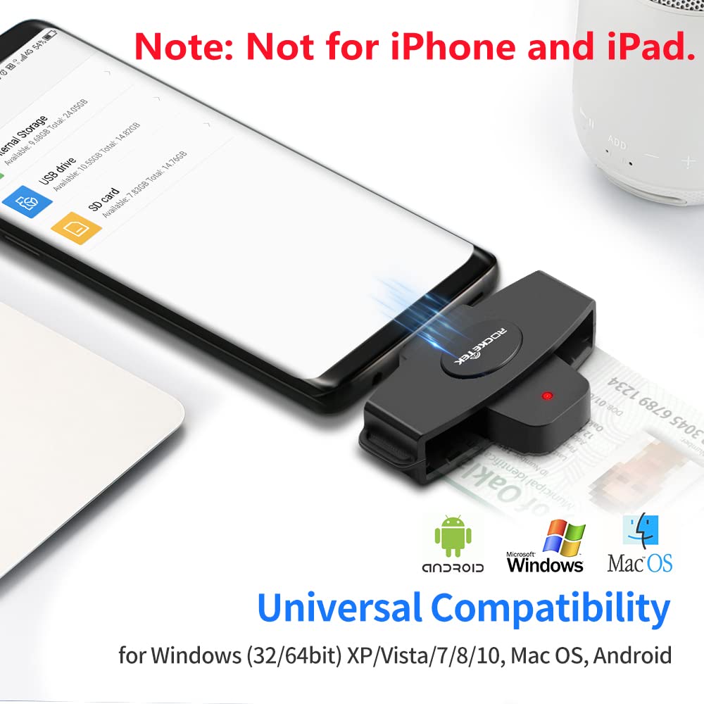Type:reader Game Snapklik.com : Type C CAC Reader, DOD Military USB C Common Access CAC ...
