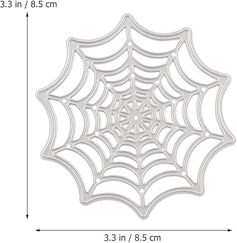 Miniatura 9 de EXCEART Plantilla de corte de tela de araña 1 molde de plantilla de corte de acero al carbono para Halloween