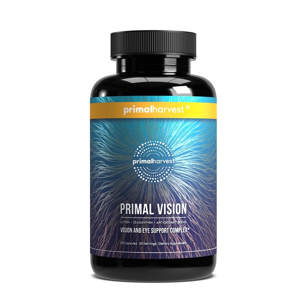 Primal Harvest Primal Vision with Lutein, Zeaxanthin, Vitamin A and Zinc for Eye Health, Blue Light Support and Visual Clarity