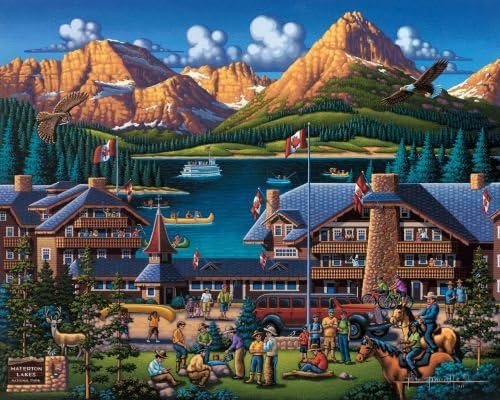 Miniatura 2 de Dowdle Folk Art Rompecabezas - Waterton Lakes - 500 piezas