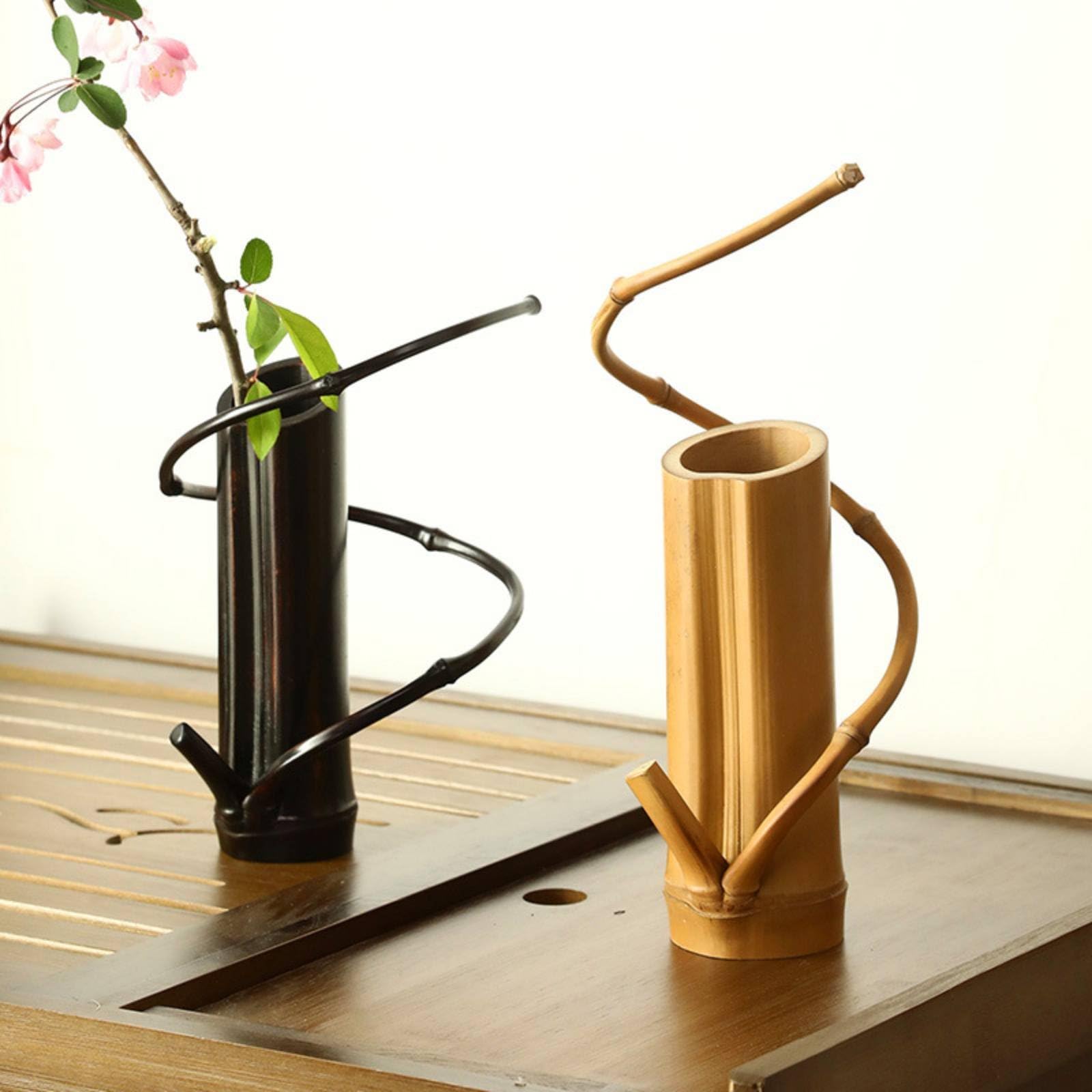 Amazon.co.jp: KQFCAZRE 竹編み花器 禅意 竹編み花籠 茶道用 茶室花器