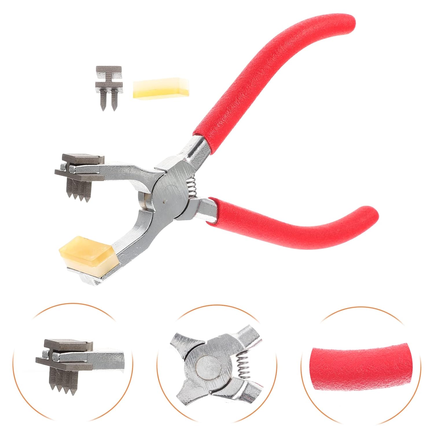 Zerodeko 1set Punch Tool for Leather Crafting Steel Puncher for DIY Projects Includes Tooth Prong Chisel for Punching Sewing and Stamping