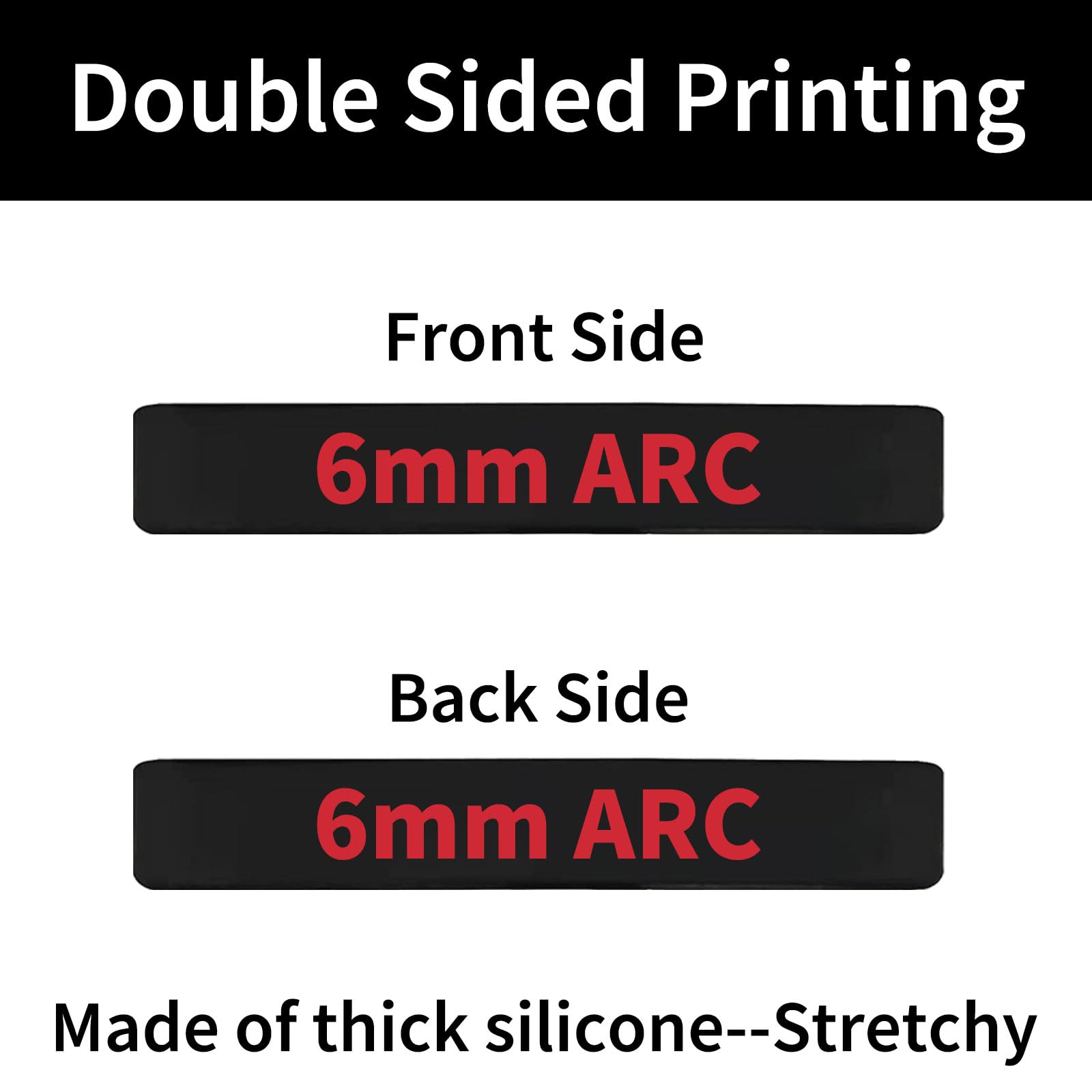 12 Pack Miaozhun 6mm ARC Magazine Marking Bands 6mm ARC Magazine Ammo Caliber Identification Bands (Black-Red)