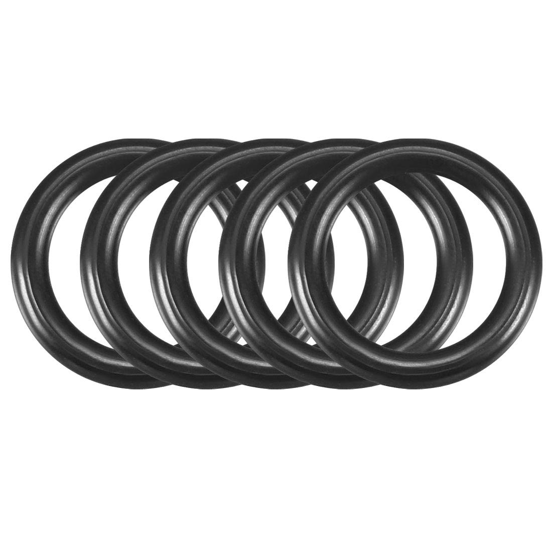 Sourcing Map Joint Torique 9mm OD 5mm ID 2mm Largeur Métrique Nitrile Caoutchouc Joint Étanchéité Paquet De 20