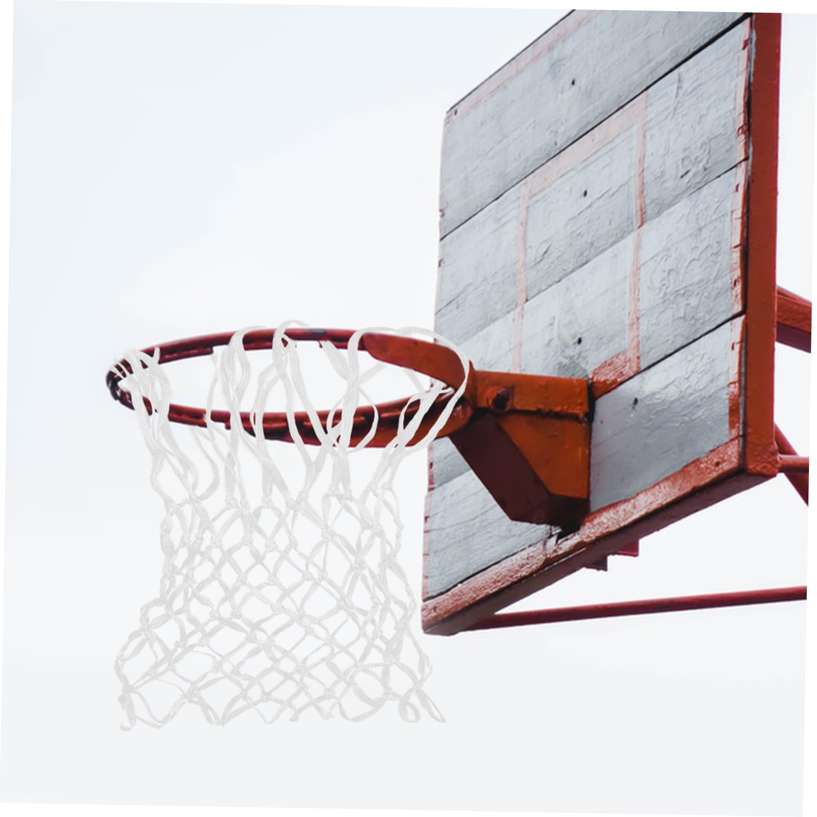 FAVOMOTO Nylon Heavy-duty Basketball Net Regular for Standard Rims Wear-resistant Mesh for Indoor and Outdoor Courts Easy Installation White