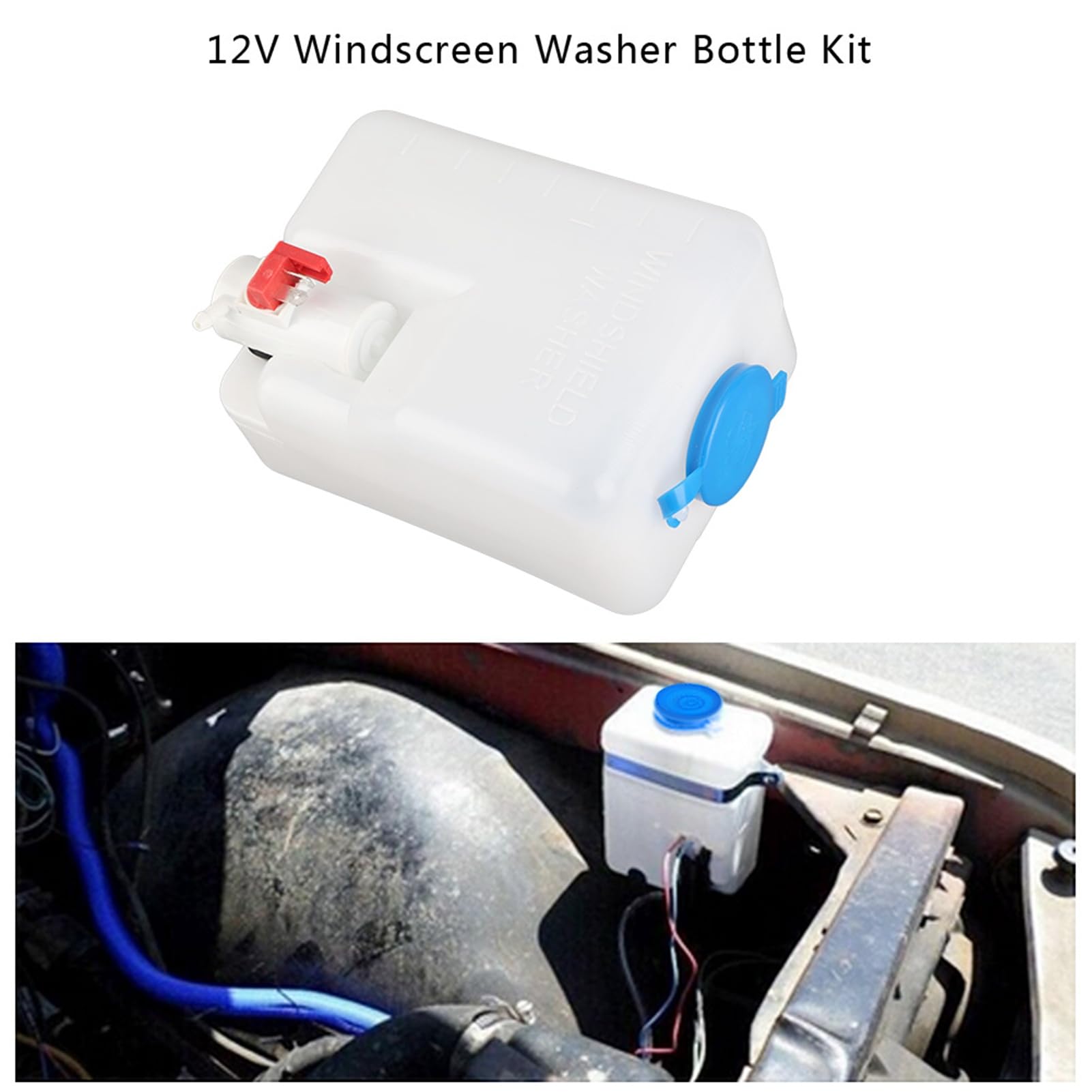 Kit bottiglia serbatoio liquido lavavetri universale per pompa lavavetri Bottiglia serbatoio fluido di facile installazione per auto d'epoca