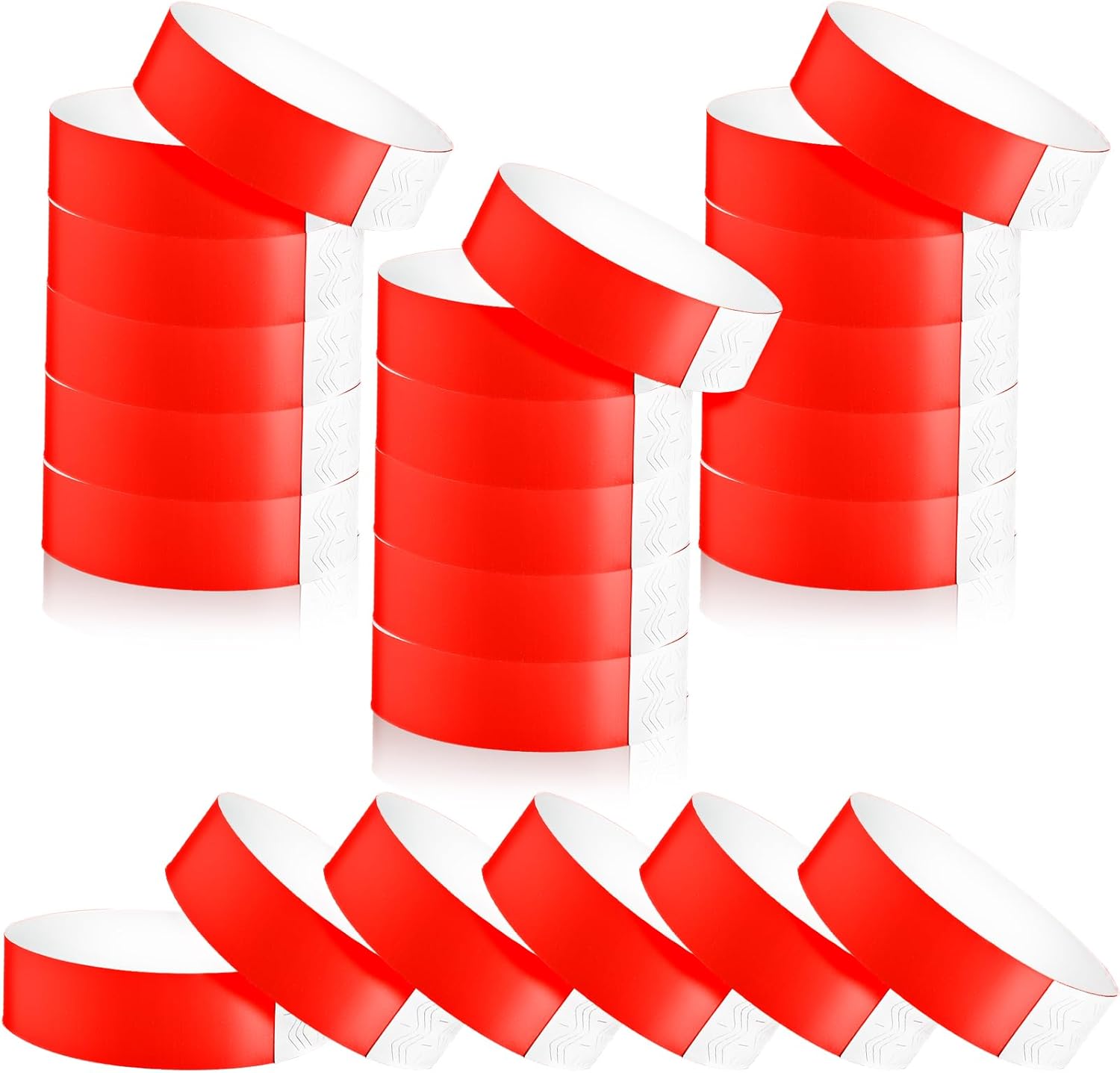 300PCS Red Paper Wristbands for Events Bracelets Hand Bands Adhesive